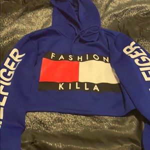 Trillfigure swag crop top sweatshirt